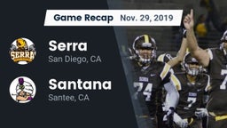 Recap: Serra  vs. Santana  2019