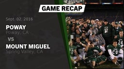 Recap: Poway  vs. Mount Miguel  2016