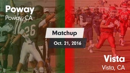 Matchup: Poway  vs. Vista  2016