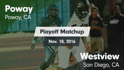 Matchup: Poway  vs. Westview  2016