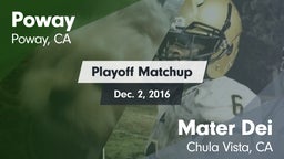 Matchup: Poway  vs. Mater Dei  2016