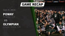 Recap: Poway  vs. Olympian  2016