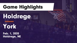 Holdrege  vs York  Game Highlights - Feb. 1, 2020