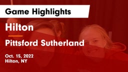 Hilton  vs Pittsford Sutherland  Game Highlights - Oct. 15, 2022