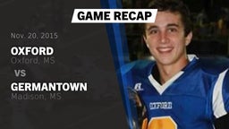 Recap: Oxford  vs. Germantown  2015