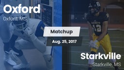 Matchup: Oxford  vs. Starkville  2017