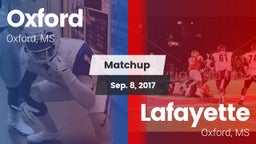 Matchup: Oxford  vs. Lafayette  2017
