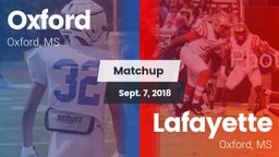 Matchup: Oxford  vs. Lafayette  2018