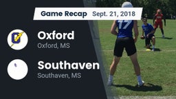 Recap: Oxford  vs. Southaven  2018