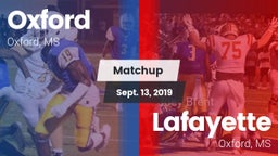 Matchup: Oxford  vs. Lafayette  2019