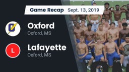 Recap: Oxford  vs. Lafayette  2019