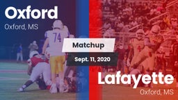 Matchup: Oxford  vs. Lafayette  2020