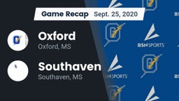 Recap: Oxford  vs. Southaven  2020