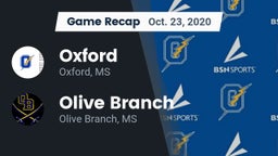 Recap: Oxford  vs. Olive Branch  2020