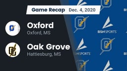 Recap: Oxford  vs. Oak Grove  2020