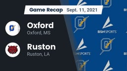 Recap: Oxford  vs. Ruston  2021