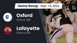 Recap: Oxford  vs. Lafayette  2022