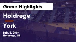 Holdrege  vs York  Game Highlights - Feb. 5, 2019