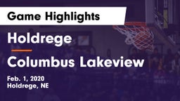 Holdrege  vs Columbus Lakeview  Game Highlights - Feb. 1, 2020