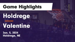 Holdrege  vs Valentine  Game Highlights - Jan. 5, 2024