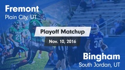 Matchup: Fremont  vs. Bingham  2016