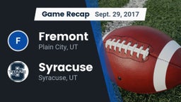 Recap: Fremont  vs. Syracuse  2017