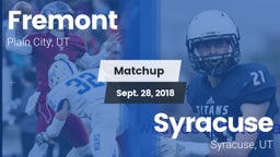Matchup: Fremont  vs. Syracuse  2018