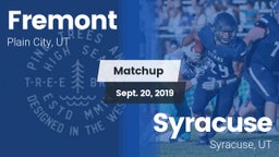 Matchup: Fremont  vs. Syracuse  2019