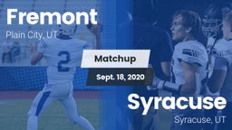 Matchup: Fremont  vs. Syracuse  2020