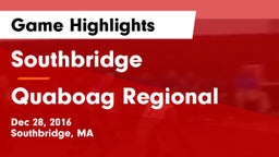 Southbridge  vs Quaboag Regional  Game Highlights - Dec 28, 2016