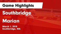 Southbridge  vs Marian  Game Highlights - March 1, 2018