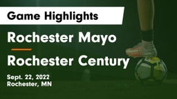 Rochester Mayo  vs Rochester Century  Game Highlights - Sept. 22, 2022