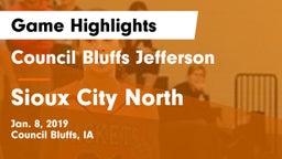 Council Bluffs Jefferson  vs Sioux City North  Game Highlights - Jan. 8, 2019
