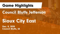Council Bluffs Jefferson  vs Sioux City East  Game Highlights - Dec. 8, 2020