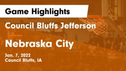 Council Bluffs Jefferson  vs Nebraska City  Game Highlights - Jan. 7, 2022