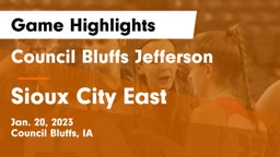 Council Bluffs Jefferson  vs Sioux City East  Game Highlights - Jan. 20, 2023