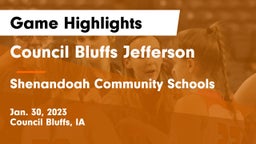 Council Bluffs Jefferson  vs Shenandoah Community Schools Game Highlights - Jan. 30, 2023