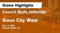 Council Bluffs Jefferson  vs Sioux City West   Game Highlights - Dec. 5, 2023