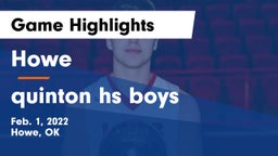 Howe  vs quinton hs boys Game Highlights - Feb. 1, 2022