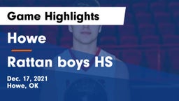 Howe  vs Rattan boys HS Game Highlights - Dec. 17, 2021