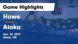 Howe  vs Atoka  Game Highlights - Jan. 10, 2019