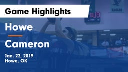 Howe  vs Cameron  Game Highlights - Jan. 22, 2019