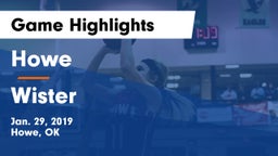 Howe  vs Wister Game Highlights - Jan. 29, 2019