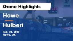 Howe  vs Hulbert  Game Highlights - Feb. 21, 2019