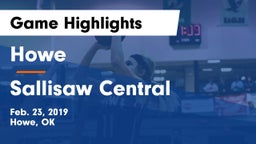 Howe  vs Sallisaw Central  Game Highlights - Feb. 23, 2019