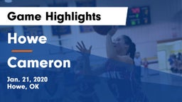 Howe  vs Cameron  Game Highlights - Jan. 21, 2020