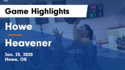 Howe  vs Heavener  Game Highlights - Jan. 25, 2020