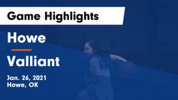 Howe  vs Valliant  Game Highlights - Jan. 26, 2021