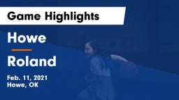 Howe  vs Roland  Game Highlights - Feb. 11, 2021