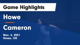 Howe  vs Cameron  Game Highlights - Nov. 4, 2021